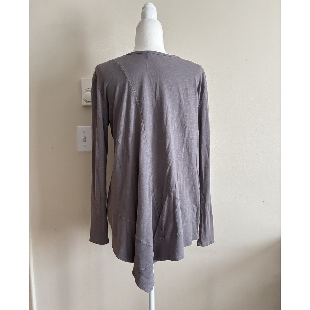Y2K V Neck Long Sleeve Asymmetrical Top Fresh Produce Womens Medium Cotton Boho - Picture 6 of 6